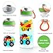 Home Tune 23oz Kids Water Bottle for School Boys, BPA FREE Tritan, Leak Proof Flip Top Lid, Easy Clean, Carry Handle - Airplane & Truck