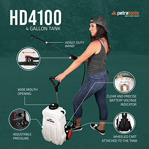 Petratools Battery Powered Backpack Sprayer With Cart - 4-Gallon Sprayers In Lawn And Garden, Electric Sprayer & Battery Sprayer, Garden Sprayer & Lawn Sprayer, Battery Powered Sprayer - Hd4100 Pro #TOP3