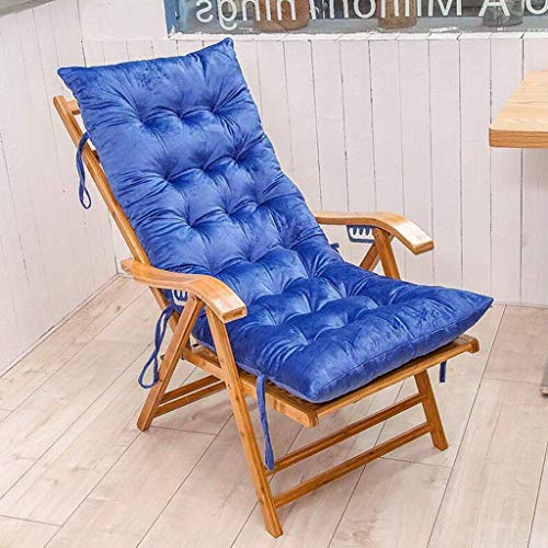 Cushions XIONGLONG- Outdoor Lounger Pads, Thick Universal Long Rocking Chair Recliner Folding Sofa Cushioning Garden (Color : Blue, Size : 48x125cm(19x49inch))