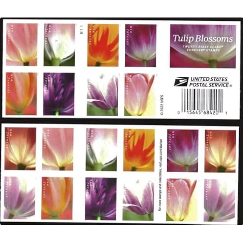 20 Post Stamps Tulip Flowers*** Forever Postage Mailing for Cards & Envelopes