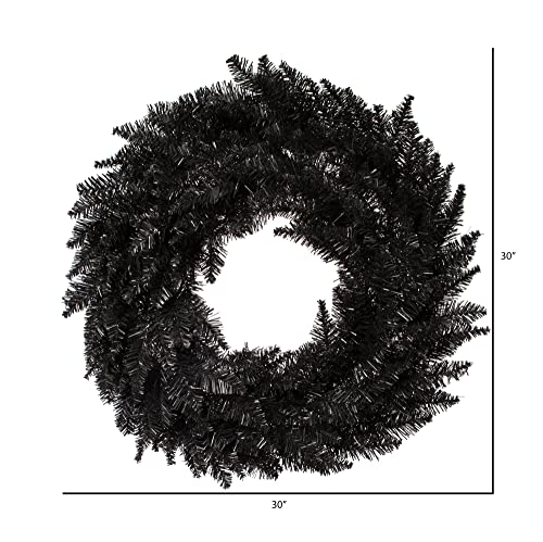 Vickerman Black Fir Artificial Christmas Wreath #TOP23