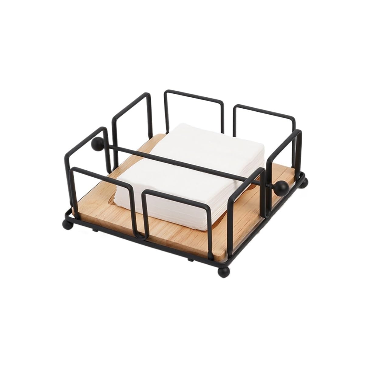 Servilleteros，Dispensador de servilletas Dispensador de servilletas y portapañuelos metálico con Brazo con Peso(Black)