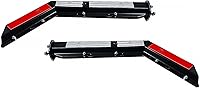 Vista 1 de Juego de 2 Soportes Colgantes de Guardabarros con Resorte Angular Negro para Semirremolques, Espaciado de Pernos de 1-1/8" 1.125", Colgante