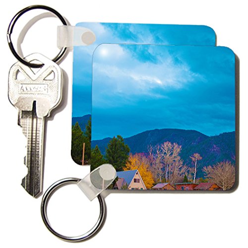 Porte-clés bleu ciel paysage nature pour retrouver facilement vos clés de maison