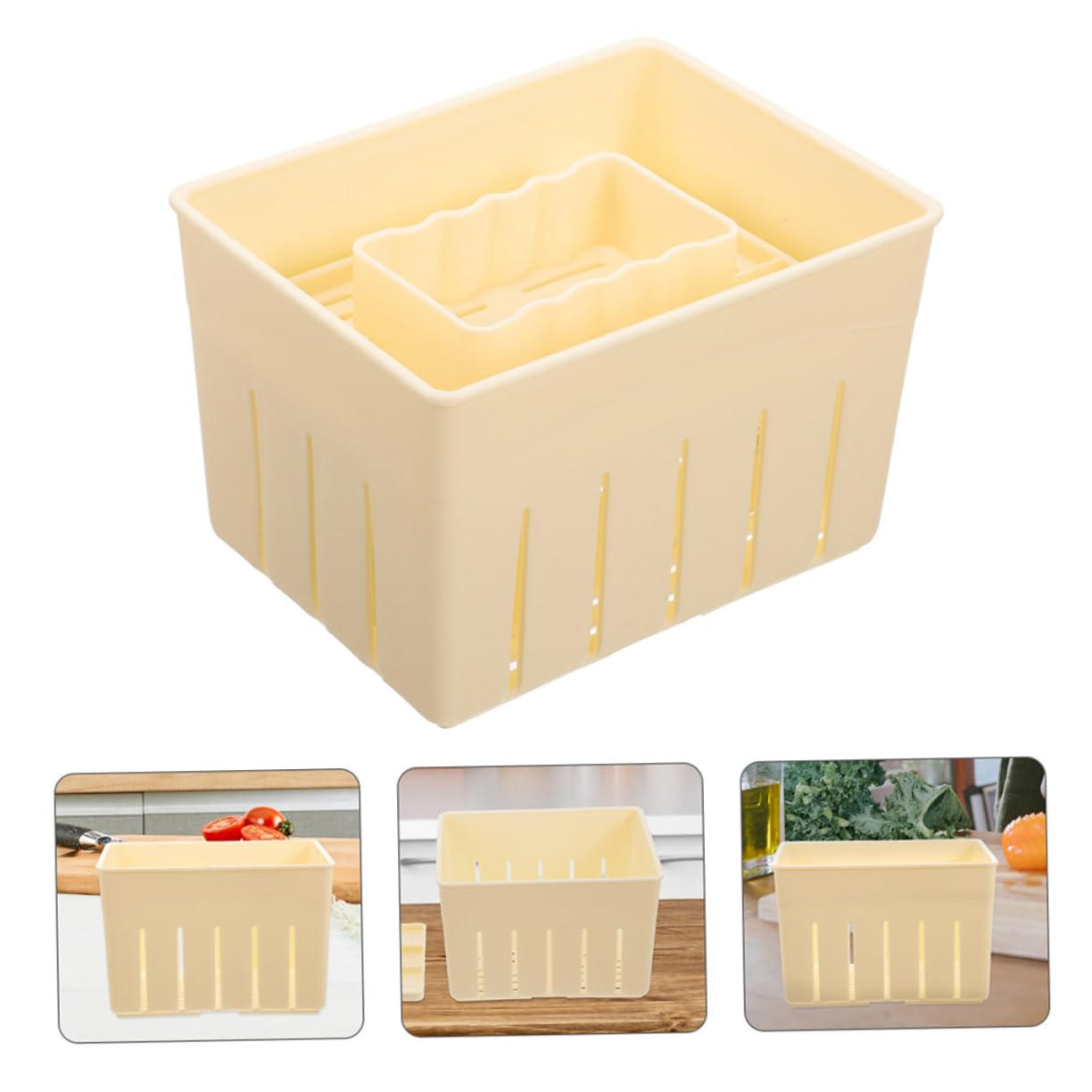 DECHOUS 3pcs Homemade Tofu Press Mold Box Soybean Curd Maker Food-grade Kitchen Tool for Easy Tofu Cheese Making Smooth Compact