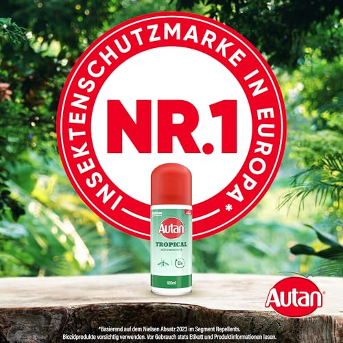 Autan Tropical Mückenschutz, Dry Spray, Travel Essentials, 1er Pack, (1 x 100ml)