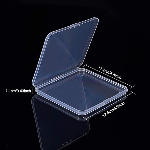 Miniatura 2 de BENECREAT - Recipientes de plástico transparente para almacenamiento de cuentas, organizadores de cajones, de caja con tapa, sin metal,