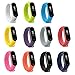 KOMI Bracelet de montre compatible avec Xiaomi Mi Band 4 / Mi Band 3, bracelet de rechange en silicone pour homme et femme (11 pièces)