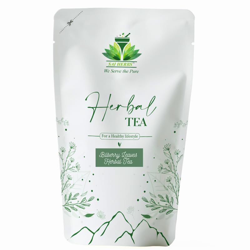 Bilberry Leaves Raw Tea - Vaccinium Myrtillus Raw Tea - Good for Health & Wellness - For a Healthy Lifestyle - Luxury Herbal Tea - Pure & Natural (50 Grams)