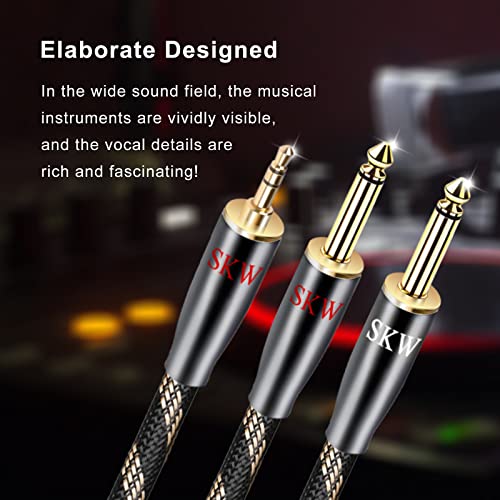 Cable adaptador Jack 3.5mm a Dobles 6.35mm 3M miniatura 2