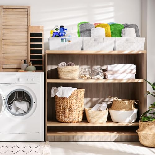 Sorbus-Set-of-3-Large-Woven-Storage-Baskets--Mesh-Hand-Woven-Baskets-for-Organizing-Fabric-Storage-Bins-for-Linen-Closet-Organizer-Storage-Baskets-for-Shelves-and-Home-Organization-White