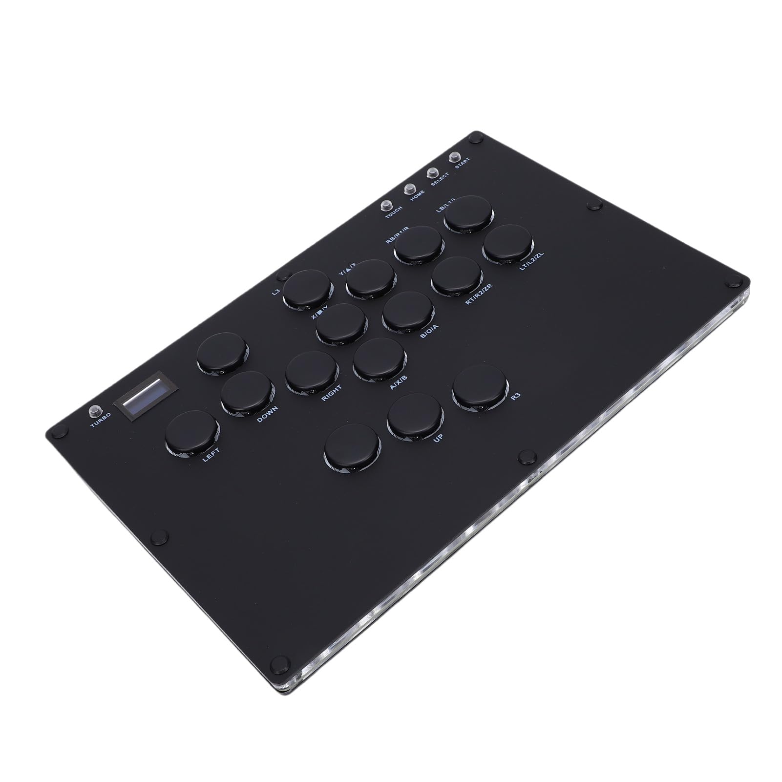 Fight Stick, 16 Klawiszy z możliwością Wymiany Podczas Pracy z Niestandardowym Oświetleniem RGB, Kontroler do Konsol do Gier i urządzeń Mobilnych