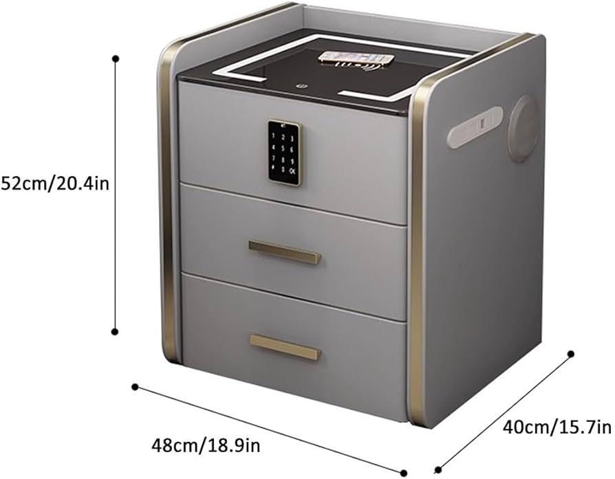 TPTBON パスワードロック LEDベッドサイドテーブル 充電ステーション 61W2q7AqeFL._AC_UF894,