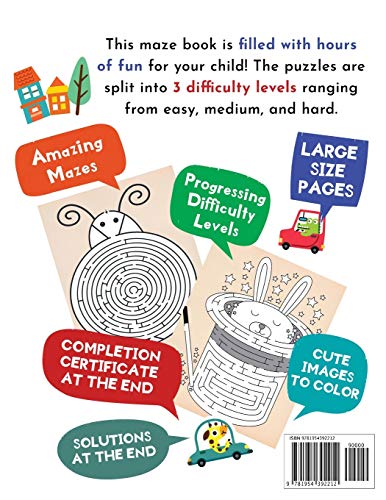 Mazes For Kids Ages 8-12: Maze Activity Book | 8-10, 9-12, 10-12 Year Olds | Workbook For Children With Games, Puzzles, And Problem-Solving (Maze Learning Activity Book For Kids) #TOP1