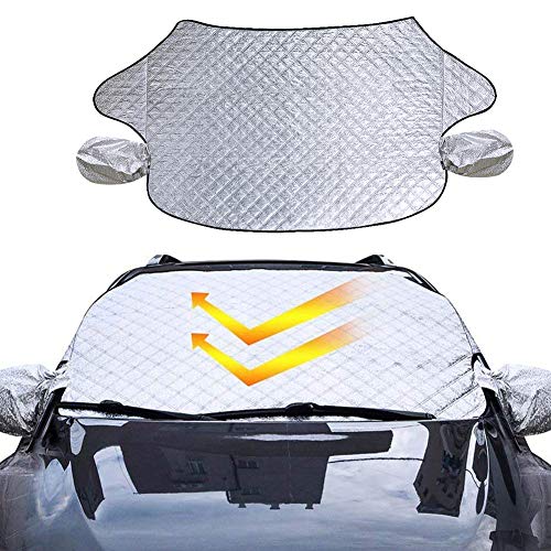 Preisvergleich Produktbild PowerTiger Frontscheibenabdeckung Auto Winterabdeckung Windschutzscheibe Abdeckung Winterschutz Frontscheibe Schneeabdeckung Frostabdeckung EIS Schutzfolie, Größe 199 * 99 cm