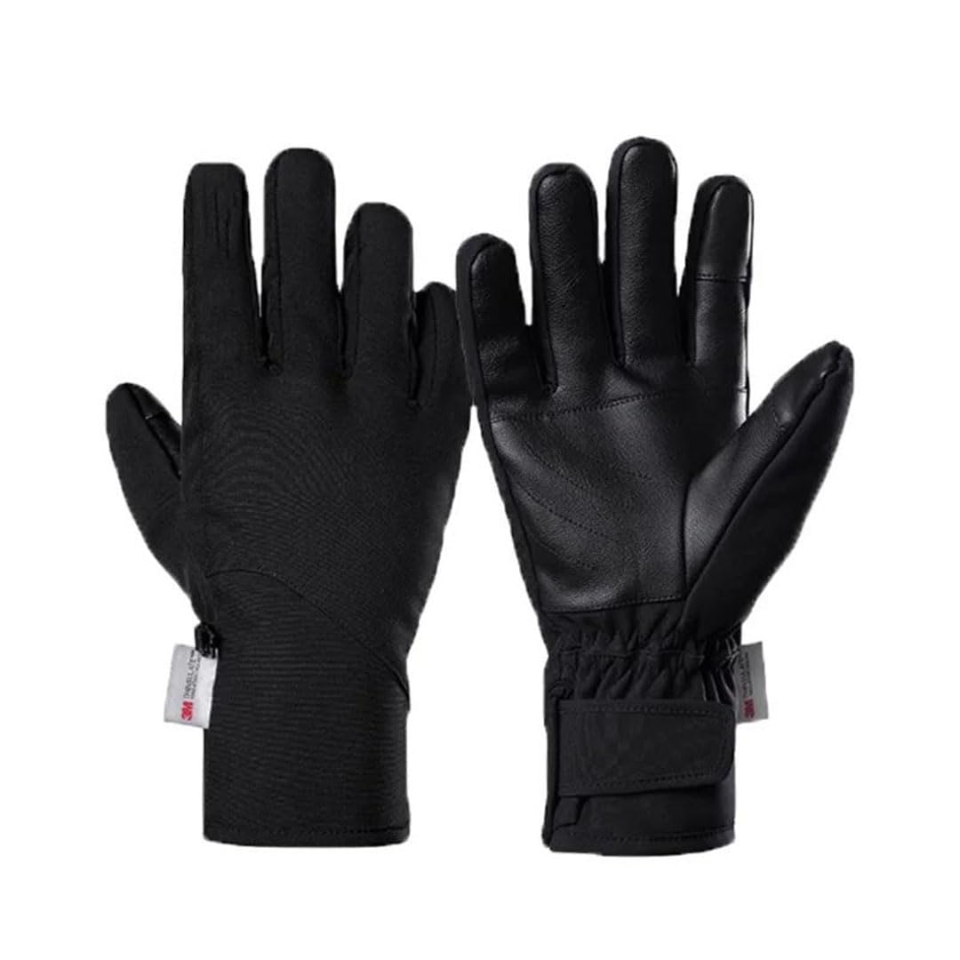 Guanti invernali da uomo, impermeabili, per touchscreen, termici, per motociclismo, equitazione, attività all'aperto