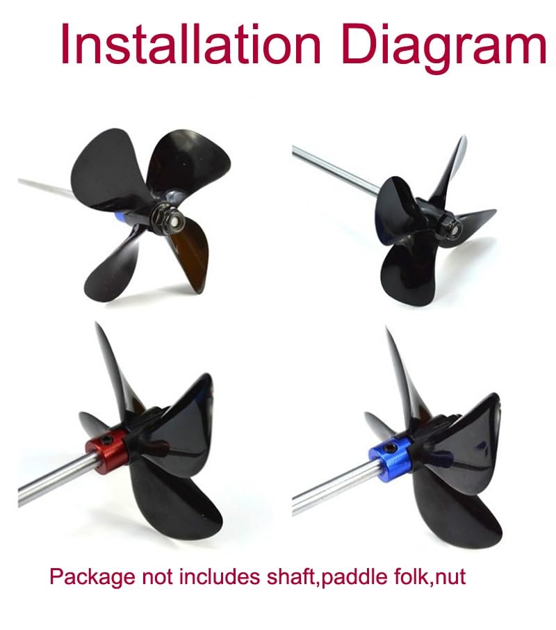 Hélices De Maquettes De Bateaux, Hélice pointue à quatre pales de 42MM, accessoire métallique en laiton CW/CCW, for télécommande, Simulation de modèle de navire, assemblage d'accessoires de bricolage