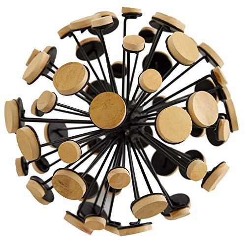 Set de 2 esculturas geométricas de metal, 7 pulgadas miniatura 4