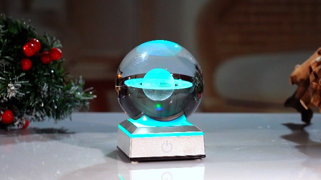 Amazon.com: Ornalrist 3D Saturn Crystal Ball, Outer Space Planet