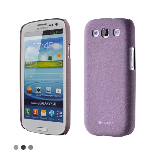Megix Technology Stone Series Hard Case With Screen Protector For Galaxy S3 - Retail Packaging - Purple #TOP14