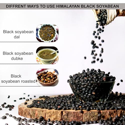 Image of Hillpure Organic Grown by mother nature Black Soyabean /Kala Bhatt /Black Bean | Ancient Grain From Uttarakhand (500 Gm)