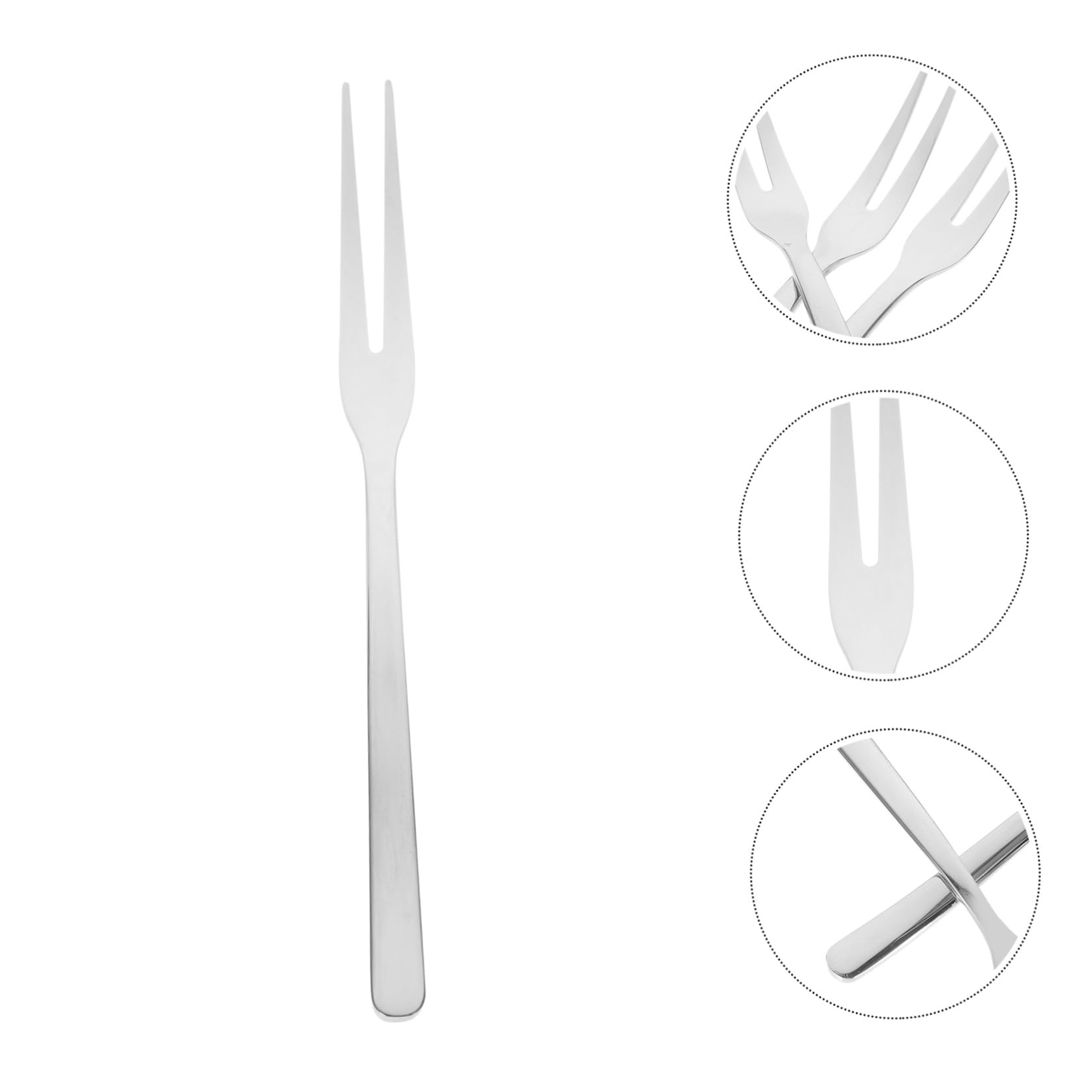 8 pezzi Forchette da Dessert in Acciaio Inox Denti Forchettine per Frutta e Antipasti Riutilizzabili per Feste e Ristoranti Design Elegante e Resistente