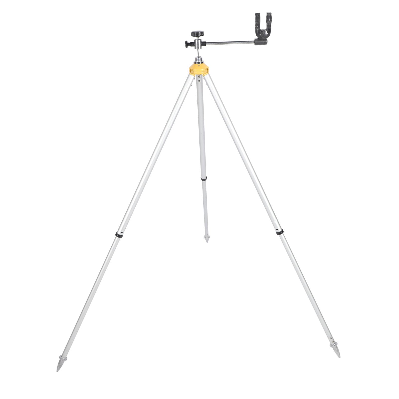 KIMISS Trípode Topográfico de Aluminio para Postes de Prisma, Ajustable de 80 a 124 Cm, Soporte de Soporte Liviano y Resistente