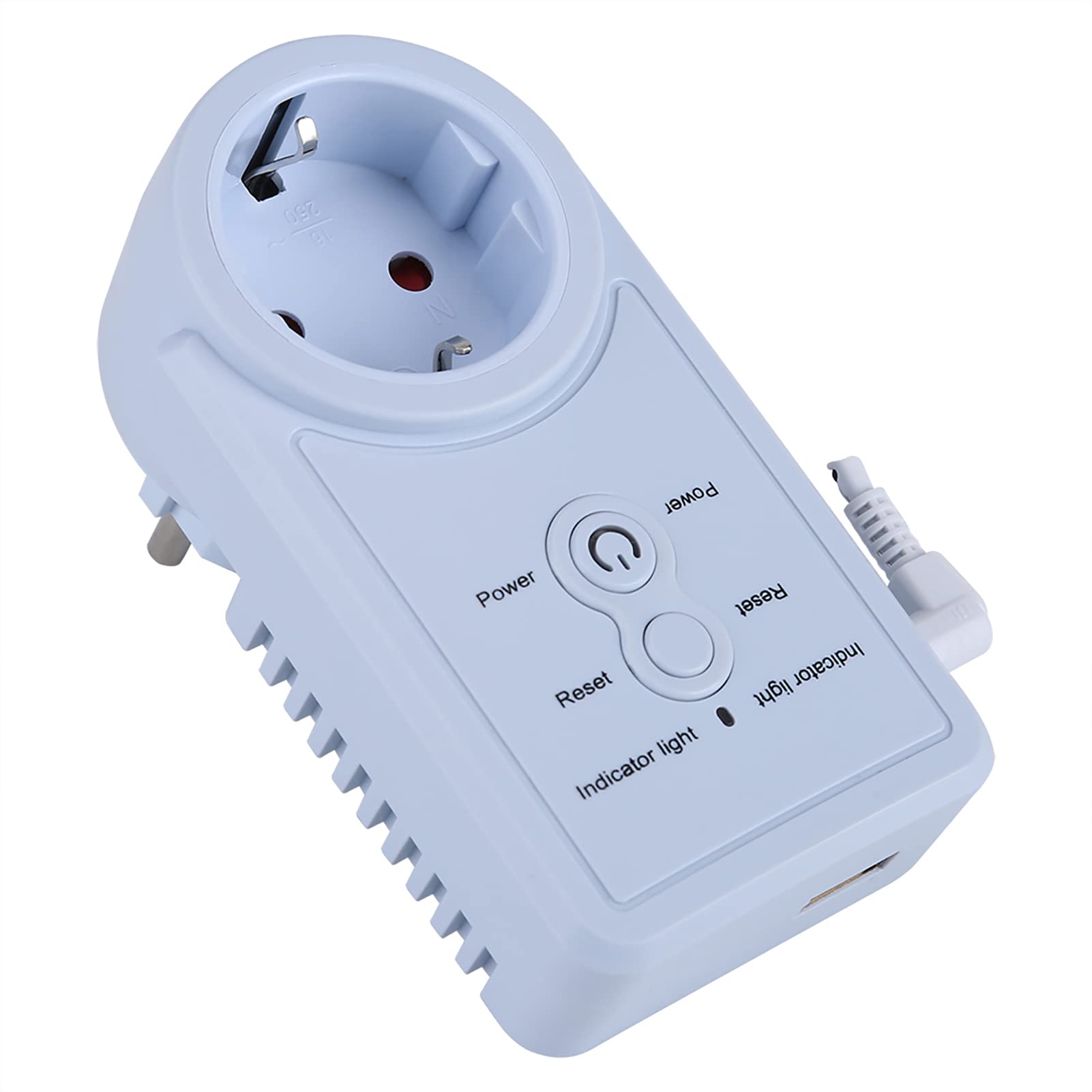 Enchufe controlado por Temporizador con Fuente de alimentación Flexible, Enchufe Inteligente gsm con Sensor de Temperatura y Control de Comando SMS (Versión Rusa estándar Europea)