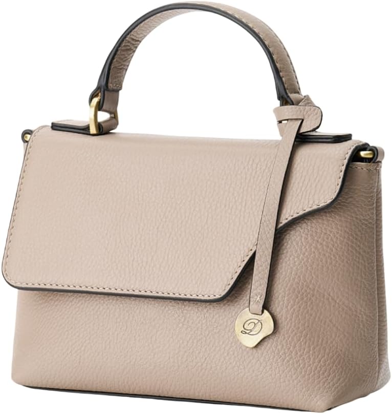 Mini Satchel Clutch — The Hannah - Pebbled Leather Clutch - Crossbody & Shoulder Bag - RFID - Women's Handbag - Image 5