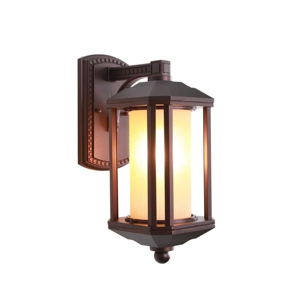 YUANCHUTOP Wall Sconce Anti-Rust Aluminum Metal Waterproof Outdoor Wall Lamp Lighting Villa Courtyard Lighting Porch Bracket Light Appearance Balcony Aisle Glass Lamp Waterproof