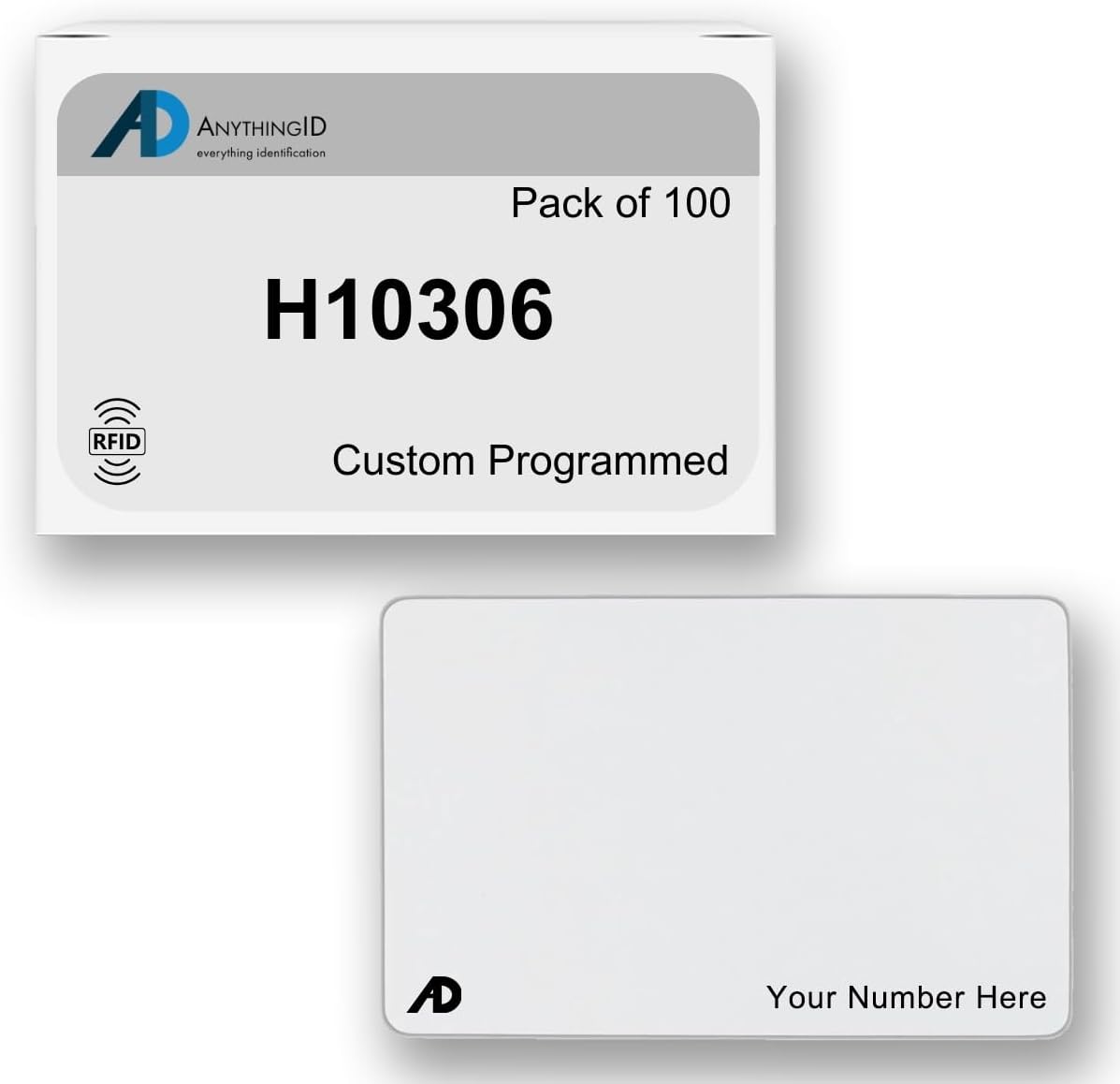 Custom Same Day 34 Bit Printable PVC Prox Cards Compatible with H10306 125 kHz Proximity Readers (100 Pack) | Replaces HID 1386 ISOProx II - Choose Your Facility and Range