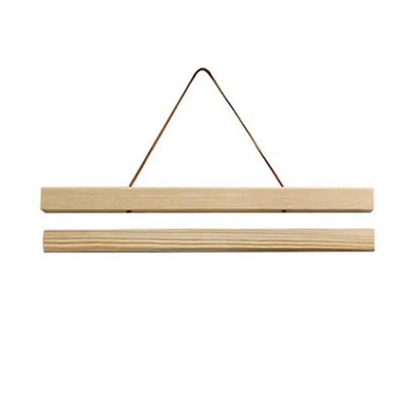 12 Pcs / 3 Set Wooden Home Decor Artwork Hanger Poster Frame Painting Scroll Picture Rack Wall Art For Posters Photos(Beige)