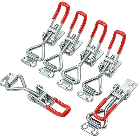 6 Pcs Toggle Clamp Latch, 100KG Adjustable Toggle Latch, Quick Release Toggle Catch Latch for Machine Welding Molding Woodworking Cover