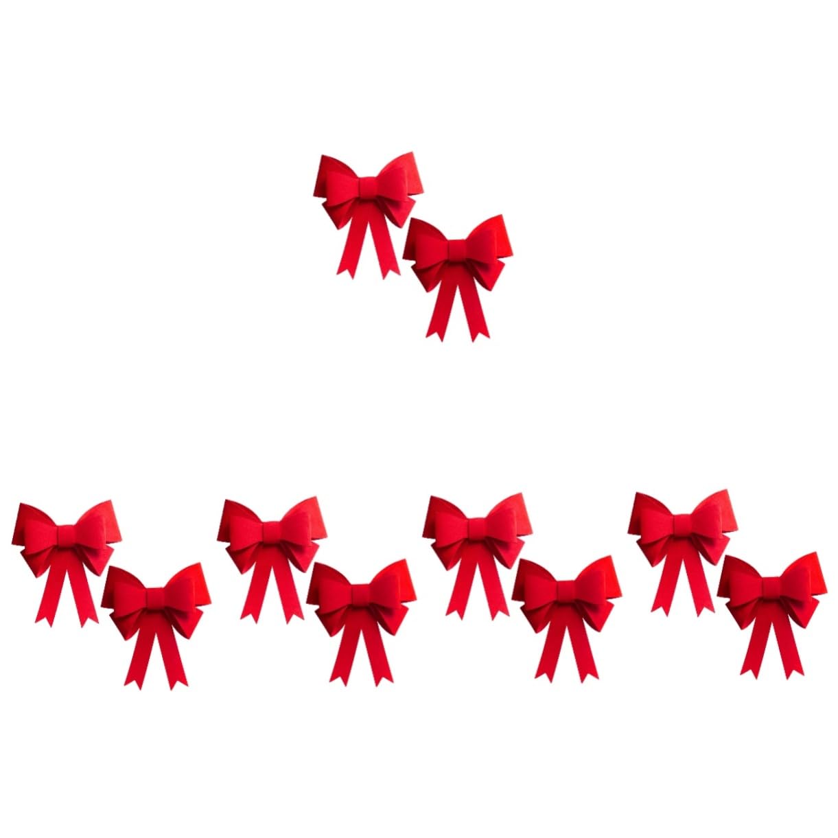 Cabilock 5 Sätze Schleifen Riemen Rote Fliege Verschluss Für Weihnachtsvorhänge Weihnachtsgirlande Weihnachtskränze Im Freien Weihnachtsschleife Hochzeitsdekoration Papier 2 Stück * 5