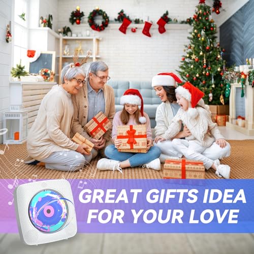 CD Player Portable: Kegaudio CD Players for Home with Speakers & Bluetooth & Remote Control & Removable Dust Cover Desktop & Wall Mounted CD Player with Radio Support USB/AUX Playback Headphone jack - Image 8