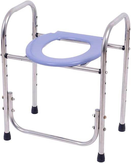 XWZJY Bariatric Toilet Seat Elderly Adjustable Height Toilet Rail Bathroom Safety Frame, Handicap And Disabled Toilet Safety Handrail,Lightweight, Sturdy, Simple Easy Transfer