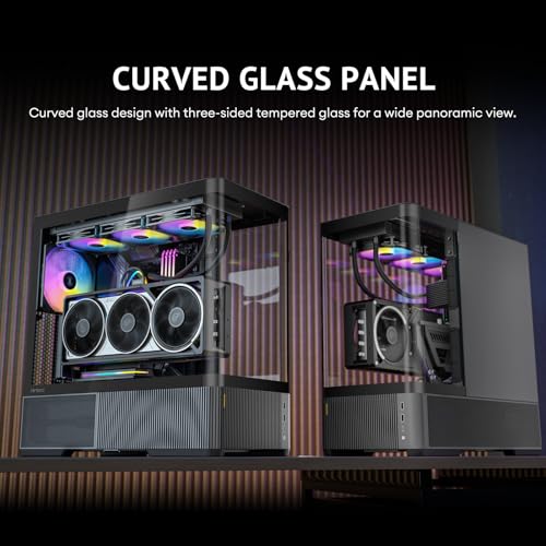 Image of Antec C6 Curve ARGB Mid-Tower ATX PC Case, 3 ARGB PWM Fans