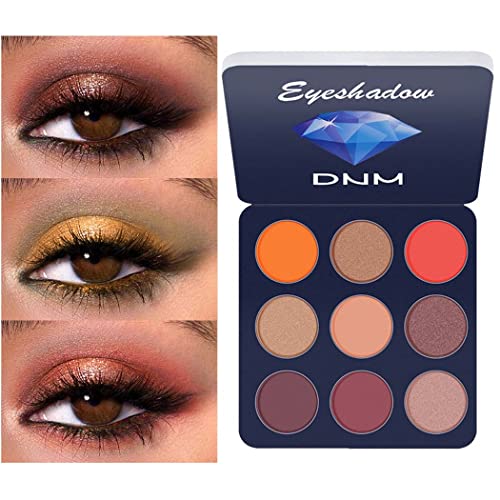 Edanta Matte Eyeshadow Palette Glitter Eyeshadows Metallic Eye Shadow Highly Pigment Shadows Palettes Makeup for Women and Girls Pack of 1 (G-Orange)