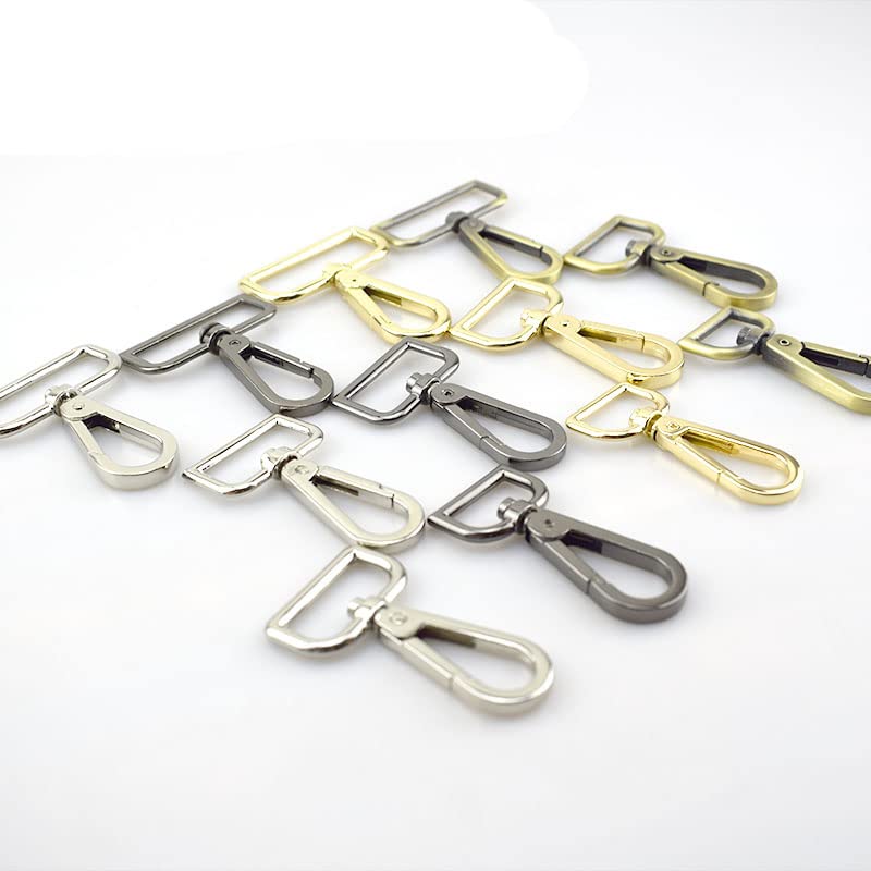 20pcs Fermoirs Pivotants Longe Mousqueton Avec Porte-clés, Porte-clés
