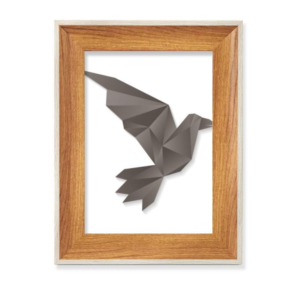 Cadre de Photo en Bois Modèle Géométrique Origami pour Bureau Chic