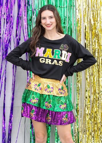 Image of Mardi Gras Brooches Pin for Women Girls Rhinestone Mask Fleur De Lis Brooch Glitter Jester Pins Fat Tuesday Carnial Parade Holiday Brooches Jewelry