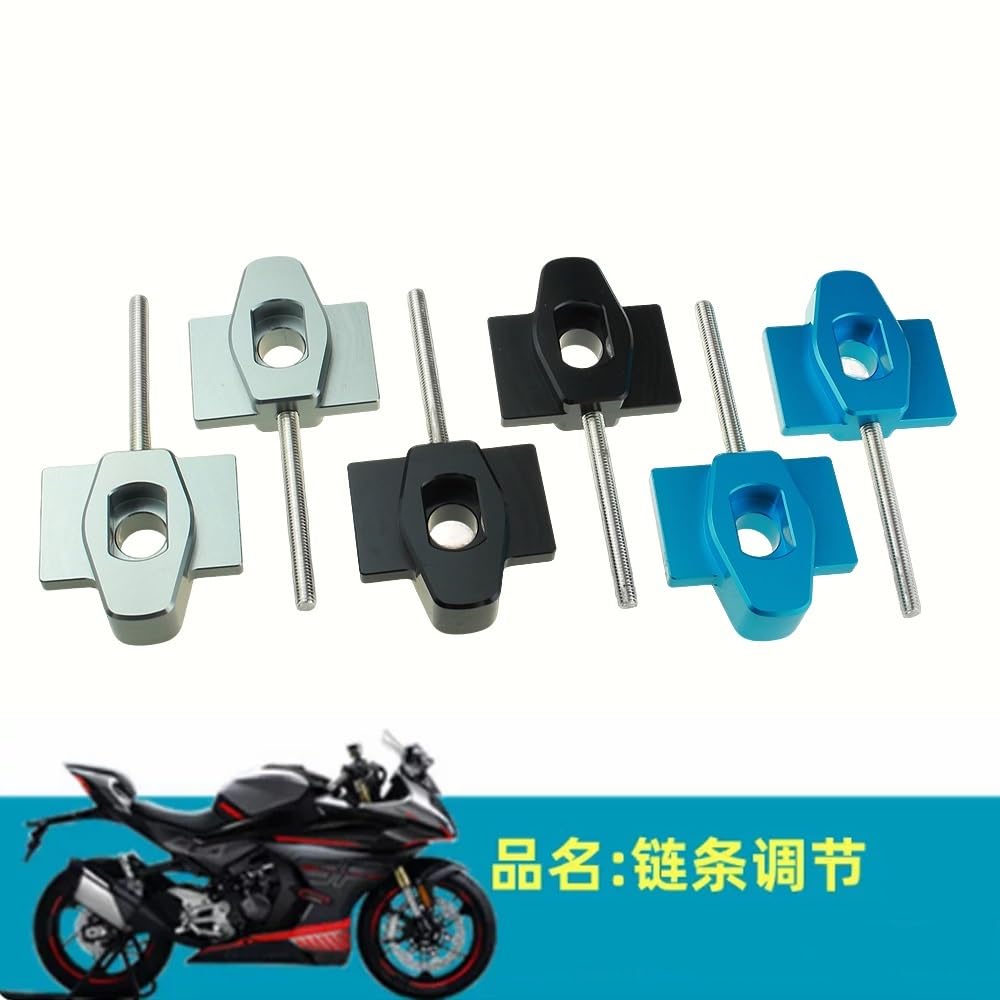 Pasuje do Cfmoto regulator napięcia łańcucha przegroda śruba blok regulacji pociągnięcia akcesoria motocyklowe napinacz łańcucha stałego biegu(Black barrier)