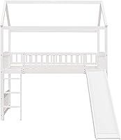 Vista 37 de Marco de litera con tobogán, no necesita somier, gris, individual sobre individual