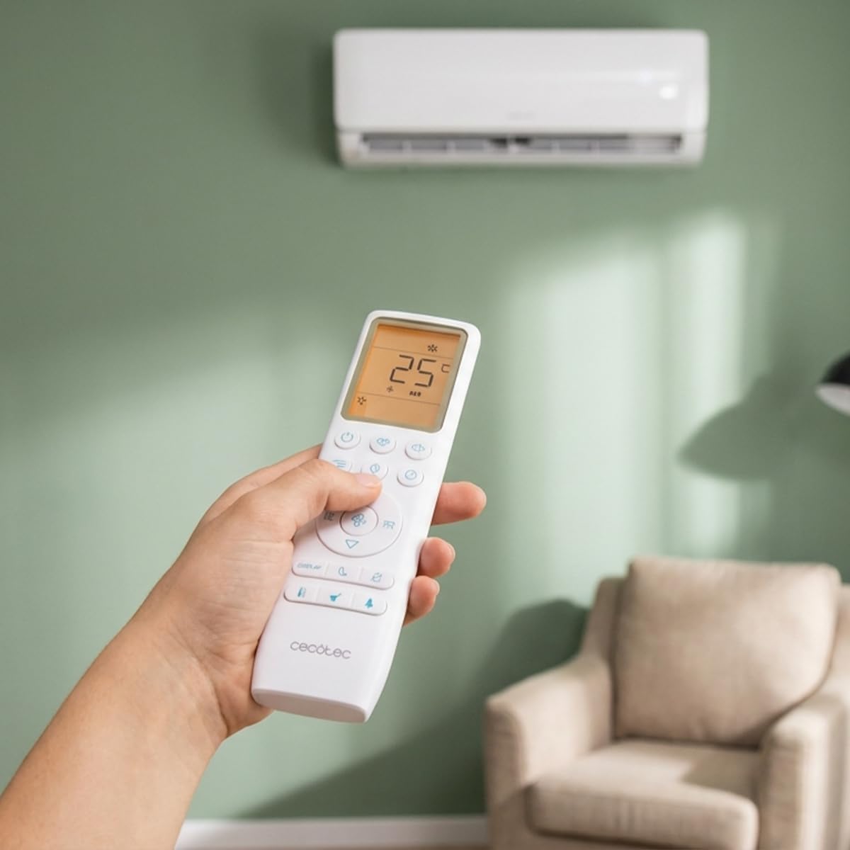 Cecotec Aria Condizionata Split AirClima 18000 Smartfresh. 18000 BTU, Motore DC, Pompa di calore, Telecomando, Display LED, Sistema Inverter, 5 modalità, 8 velocità, Copertura 35 m2