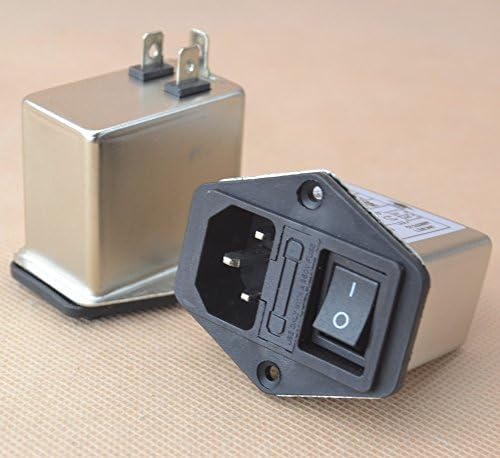 Wowobjects® 10A power EMI filter CANNY WELL EMI with rocker switch & socket Connector