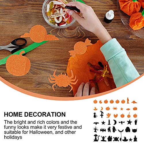 Balacoo Conjuntos De Espuma Glitter Engraçado Do Dia Das Bruxas Abóbora Morcego 4 Porta Janela de Pa
