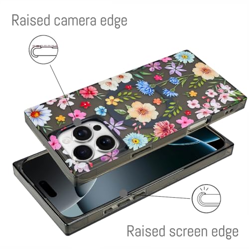 Coque iPhone 16 Pro Max MagSafe fleurie LSL en silicone translucide - 5