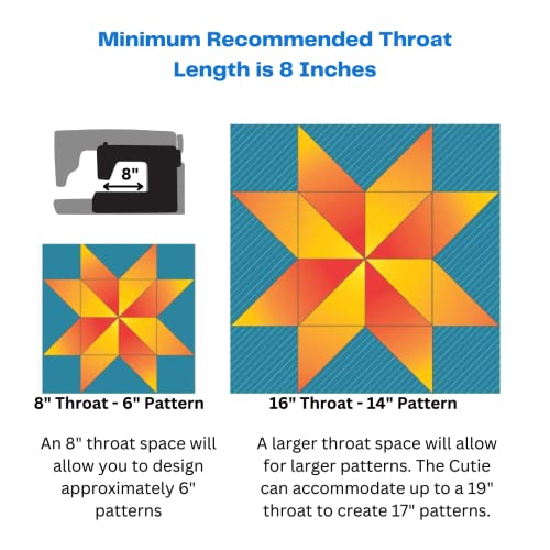 Cutie Breeze Table Top Hoop Quilting Frame | Beginner Frame for Domestic Machines | Portable Quilting Table, Hoop Frame, and Quilting Supplies