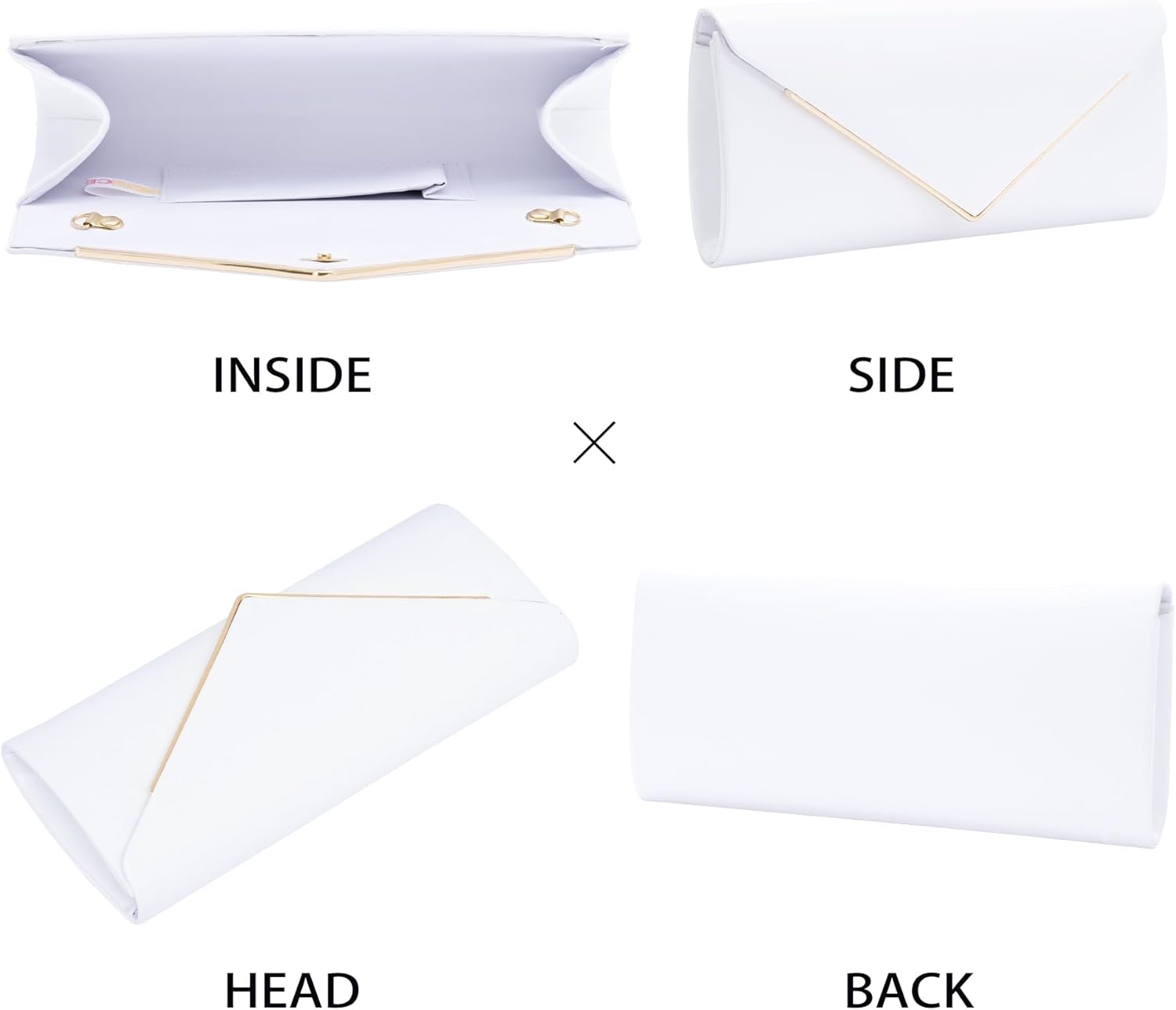 Larcenciel Clutch Purses for Women, Sparkling Envelope Evening Bag with Detachable Chain - Image 4