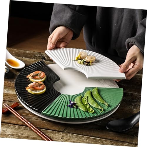 Plato de cerámica blanca para sushi estilo japonés miniatura 5